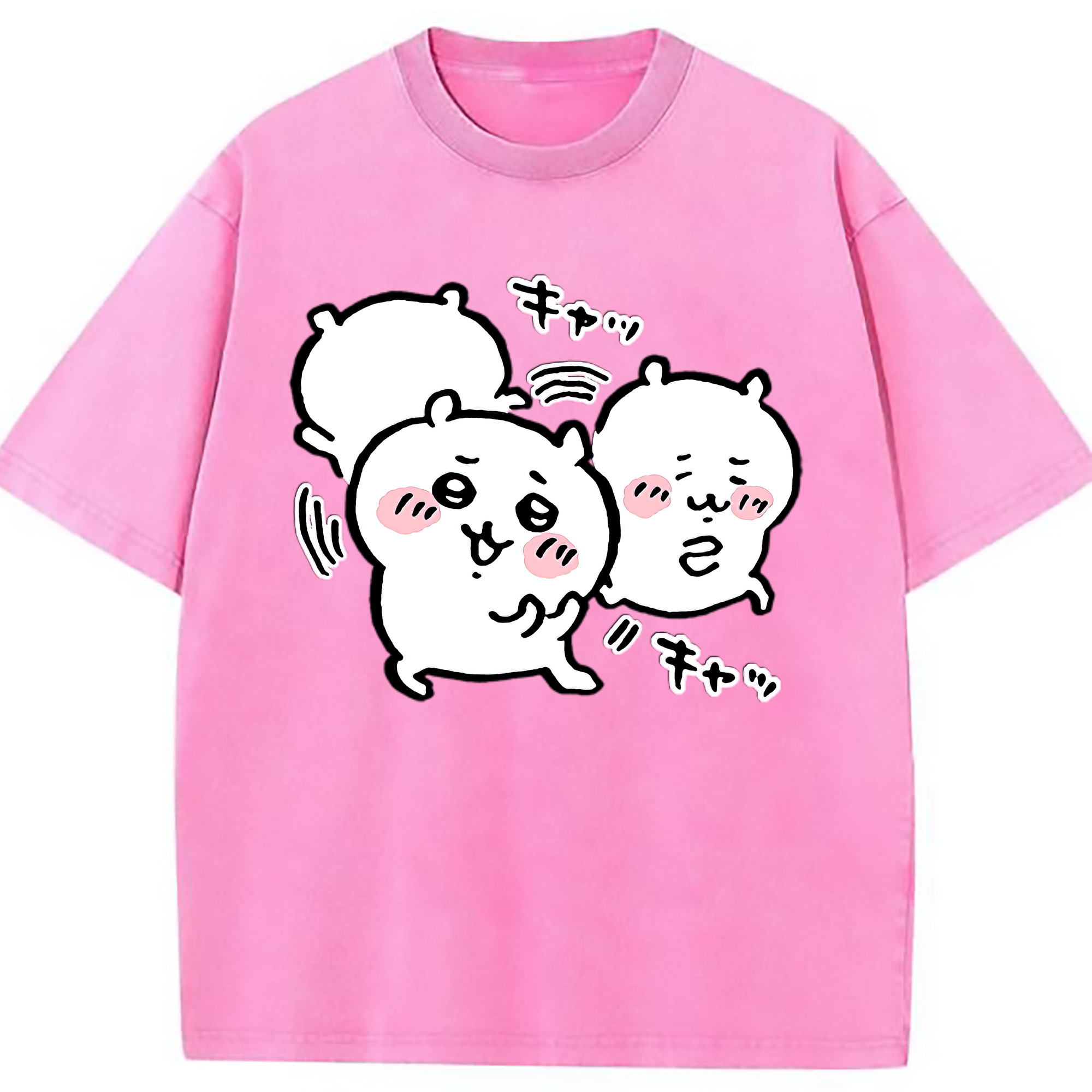 （画像用） ちいかわ ちいかわ Chii-kawa chiikawa 綿100% ヴィンテージ風 半袖Tシャツ（フロントプリント）